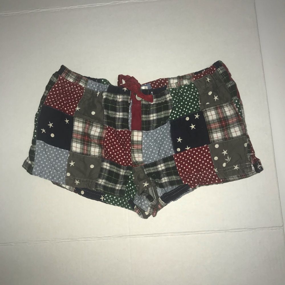 Aerie Patchwork Pajama Shorts Size Small - Picture 1 of 5